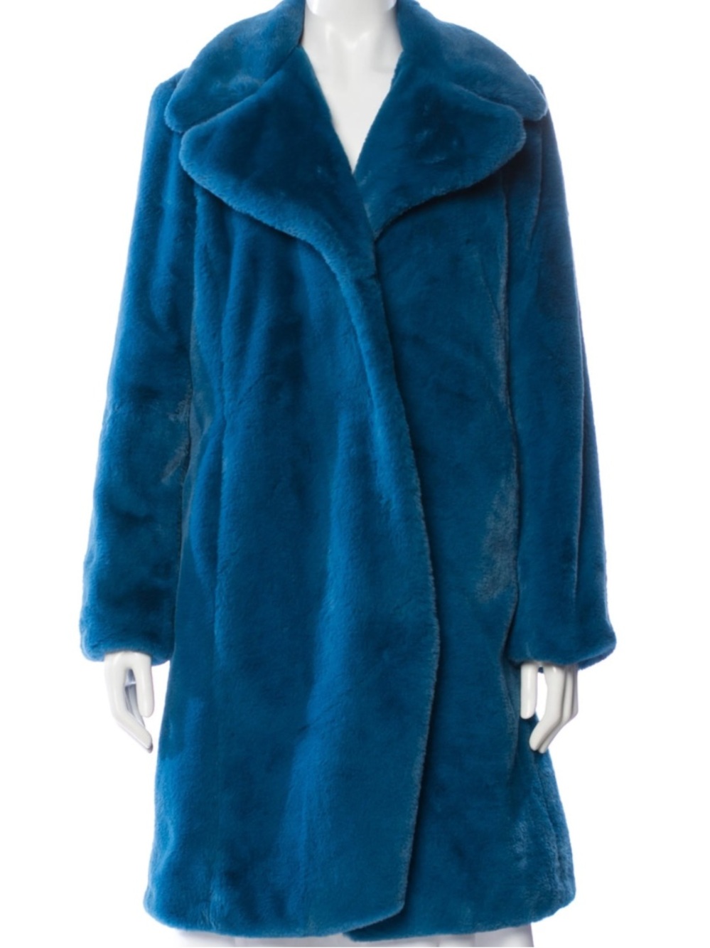 Bartley Mischka blue luxury cozy teddy coat XS, S